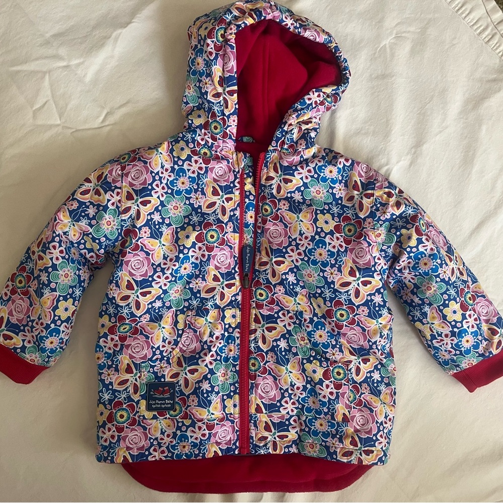 JoJo Maman Bebe Floral Kids Jacket with Hood